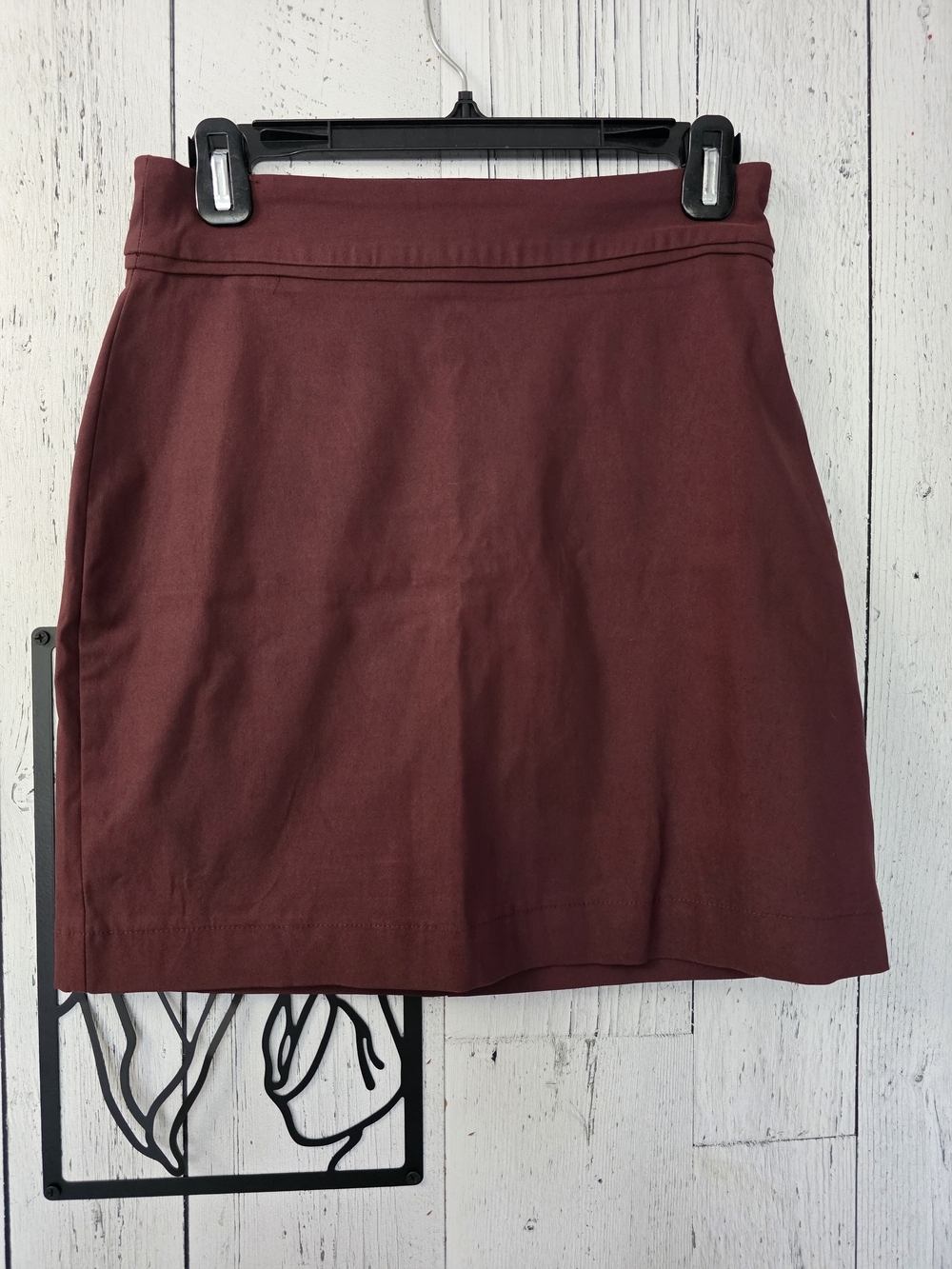 Reitmans The Iconic Burgundy Stretch Mini Skirt Size 6 NWT Business Office Wear